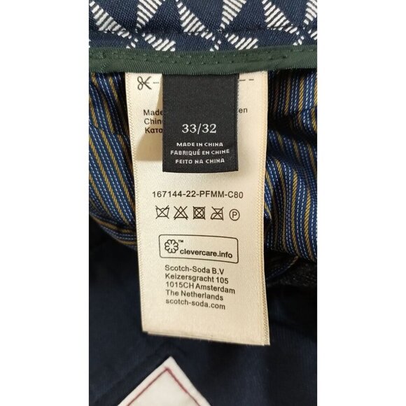 Scotch & Soda Amsterdam Brown Houndstooth Pants Size 33/32 Women's Dress Slacks - Picture 7 of 14